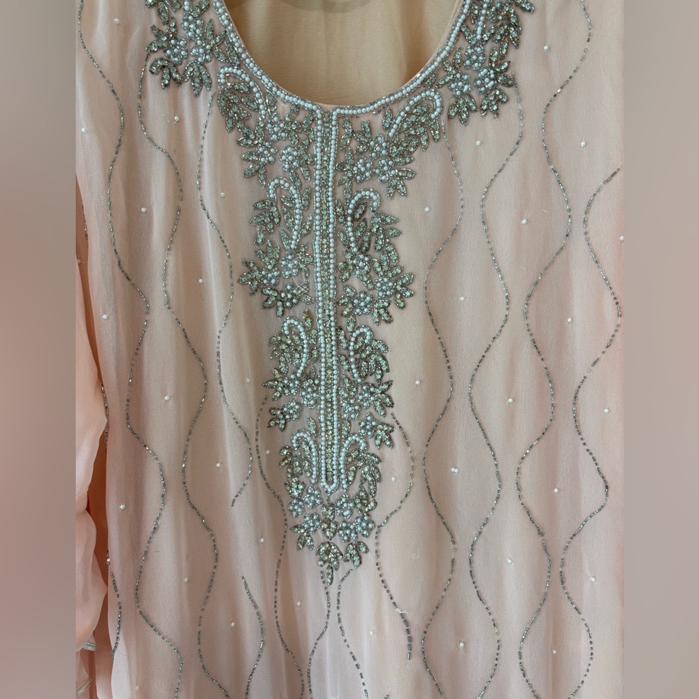 Embellished Blush Pink Beaded Tunic